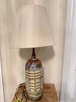 Lamp with shade fully assembled