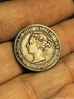 Obverse showing Queen Victoria bust and legend