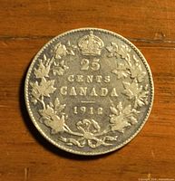 Reverse with denomination, wreath, date