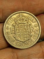 Reverse side showing shield design, denomination and date 1954