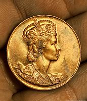 obverse showing crowned bust of Queen Elizabeth II