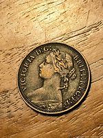 Obverse showing Queen Victoria bust and legend