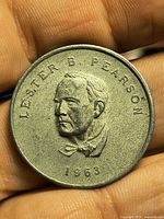 Obverse showing Lester B. Pearson portrait and 1963 date