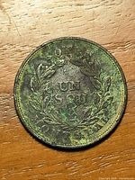 Obverse showing TOKEN UN SOU MONTREAL within wreath