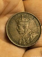 Obverse of 1917 Canada large cent showing King George V