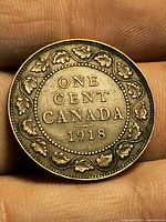 Reverse side showing denomination, country and date 1918