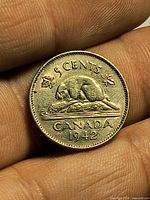 Reverse showing beaver, denomination and date