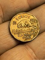 Reverse showing beaver, denomination, date