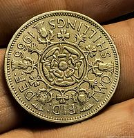 Reverse showing 1966 date and floral design