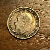 Obverse showing George V profile and legend