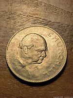 Reverse with Winston Churchill portrait and CHURCHILL text