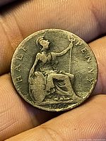 Reverse showing Britannia, denomination and date 1900