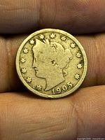 Obverse of 1905 Liberty Head V nickel