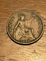 Reverse with seated Britannia and date 1927