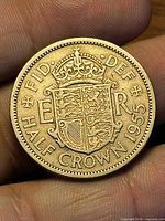 Reverse side showing crowned shield, date and denomination