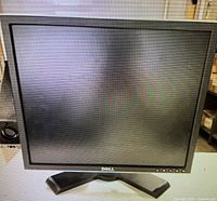 Front view of Dell 1907FPt monitor on stand