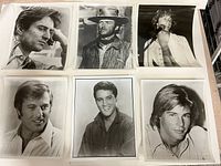 Overall view of all six promotional prints laid out in two rows