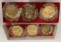 Six metal plates in original red box