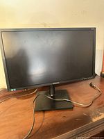 Front view of Samsung 24-inch monitor on stand