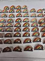 Close-up of upper rows showing Vancouver and Lake Louise pins