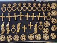 All components arranged on black felt