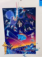 Full view of unframed Melanie Kent Star Wars print