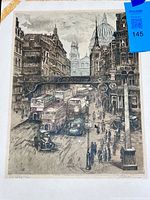 Full view of etching showing entire image and margins