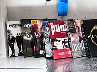 Front view showing Entourage, Veronica Mars, Punk’d, Dynasty DVD cases