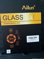 Front of unopened Ailun glass screen protector package