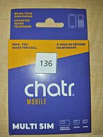 Front of sealed Chatr Mobile Multi SIM package