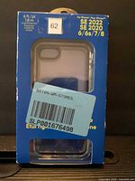 Front of packaged onn. phone case showing model compatibility and product in clear view