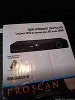 Front of boxed Proscan PCVD6655-B player