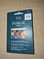 Front of Public Mobile SIM card package