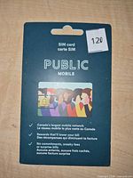 Front of sealed Public Mobile SIM card retail package