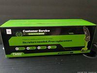 Front of sealed Tietoc mini chainsaw box