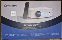 Retail box front displaying Vankyo Leisure 470W branding and feature icons