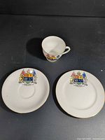 Entire trio showing teacup, saucer and plate