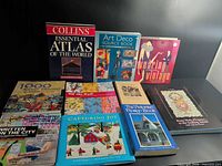 Ten books laid out showing all covers