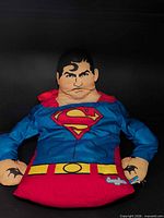 Front view of full Superman pillow sham