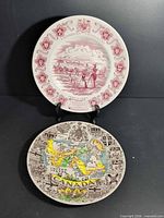 Front view of both commemorative plates