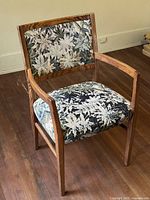 Front view of armchair