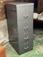 Full view of four-drawer Cole-Steel filing cabinet