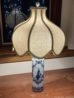 Full view of lamp showing shade and base