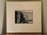 Entire framed painting showing mat and frame