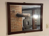 Front view of mirror showing full frame and glass