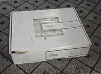 Closed box showing Bliss branding