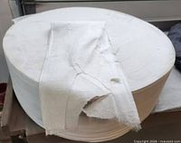 Top view of the roll showing fabric texture