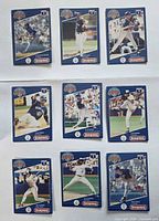 Front view of all nine Dempster’s Blue Jays cards