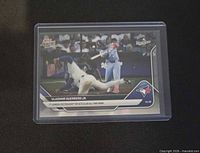 Front of Vladimir Guerrero Jr. Topps Now World Series card in sleeve