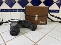 Binoculars with case front view